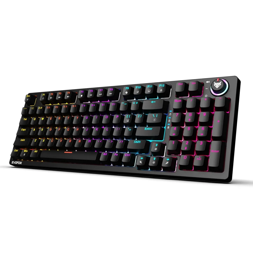 EvoFox Katana X2 FS Mechanical Gaming Keyboard with Volume Knob and RGB.