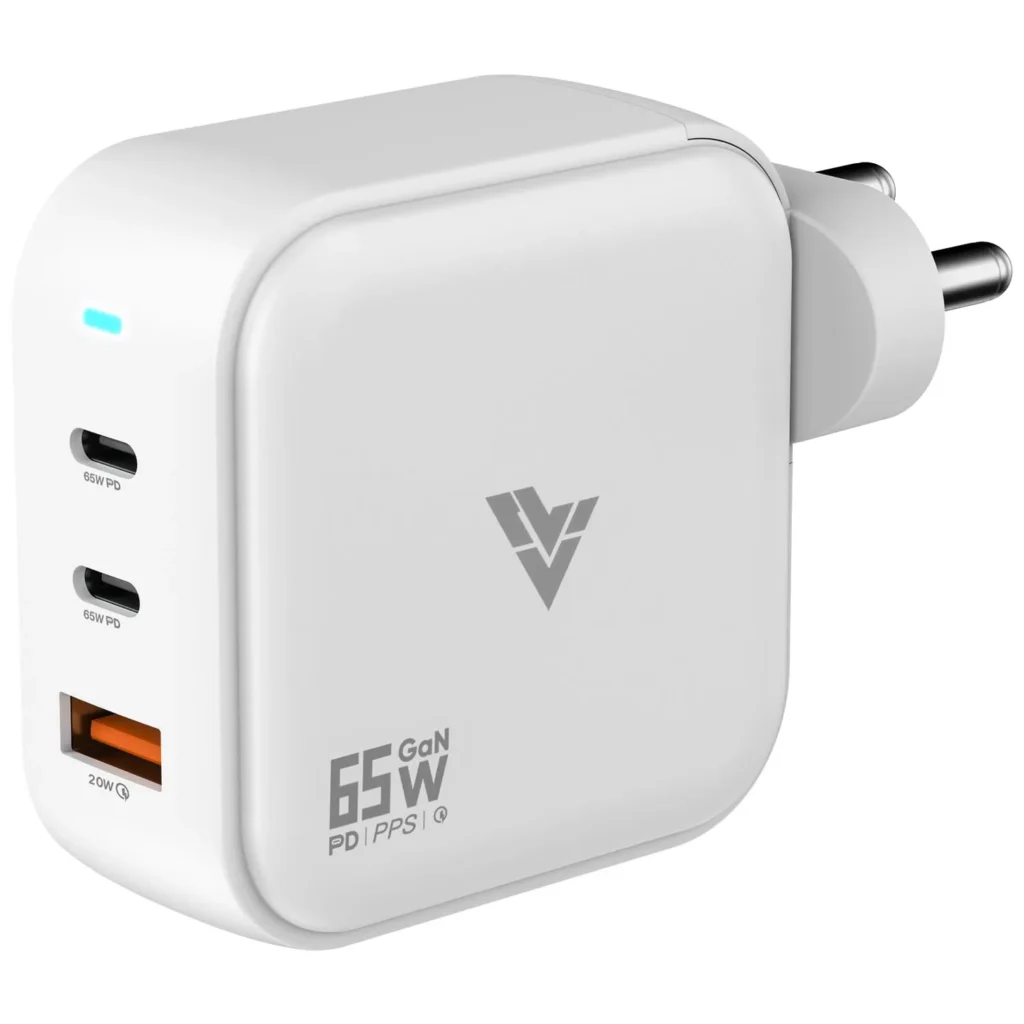 DR VAKU 65W GaN multi-port fast charger for MacBook and iPhone