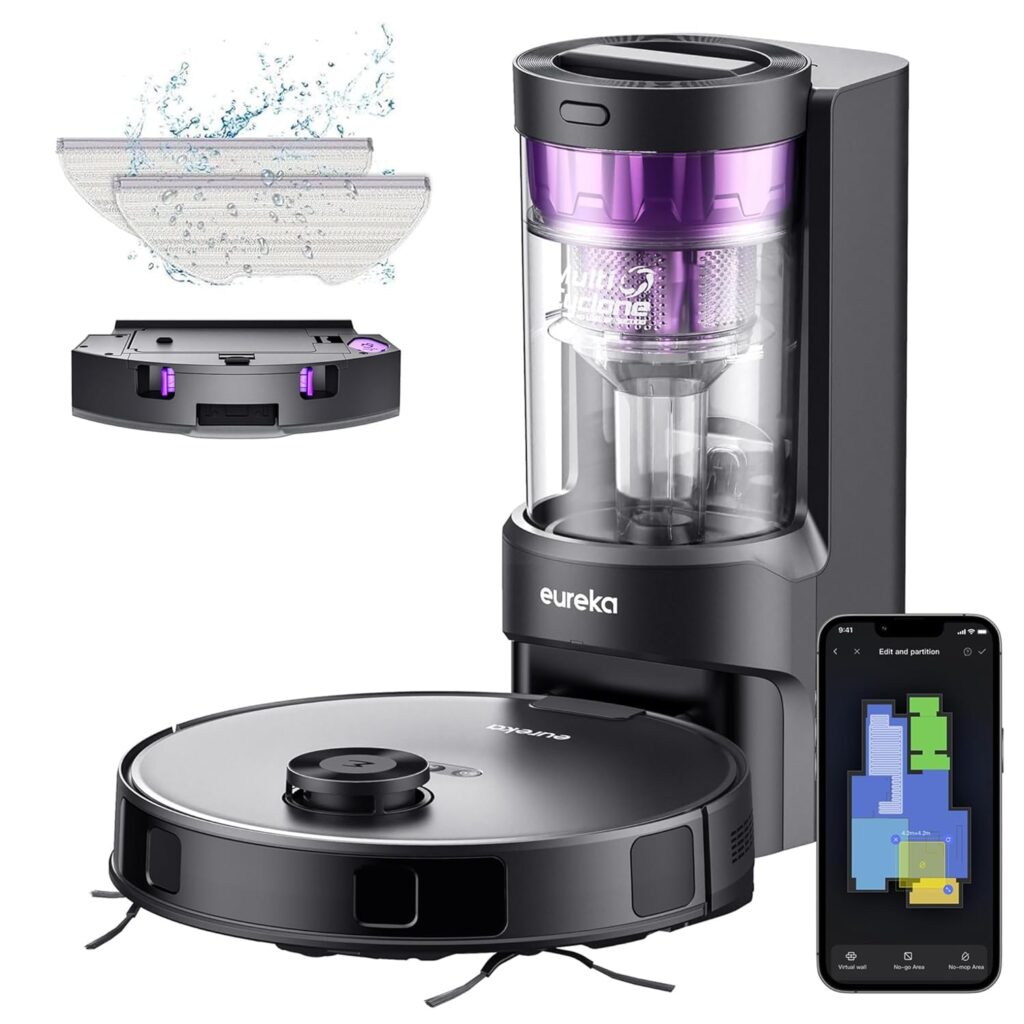 Eureka E10s 2-in-1 Robot Vacuum with Bagless Eco Station