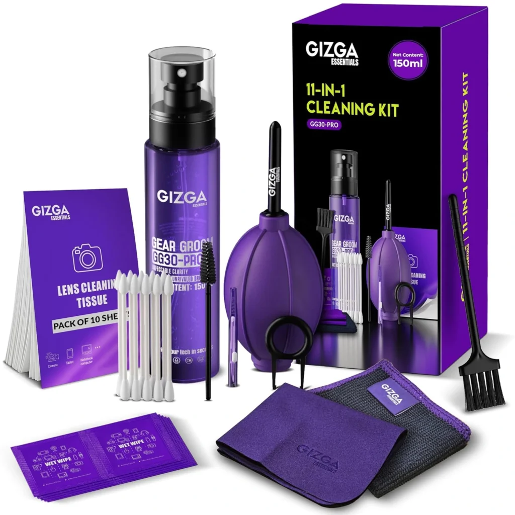 Gizga Pro Series 11 in 1 cleaning kit with air blower and spray.