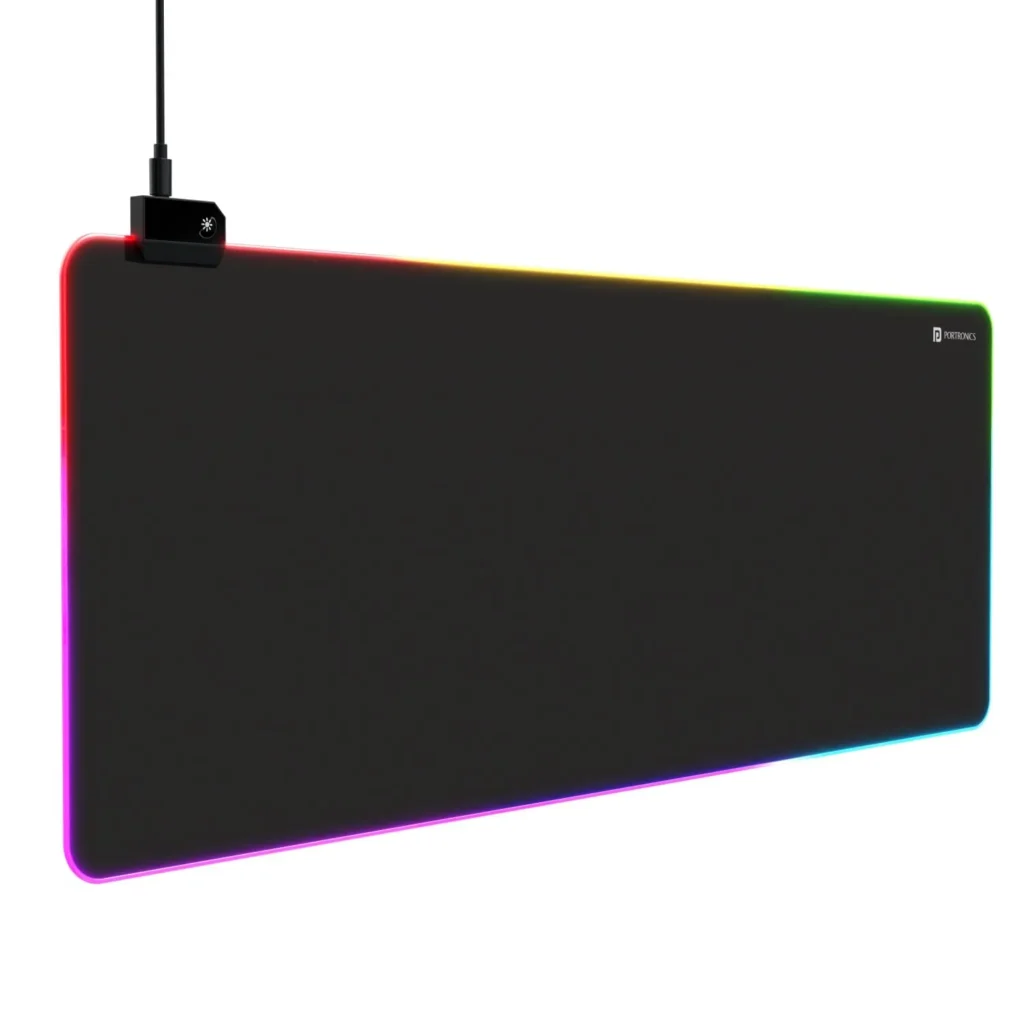 Portronics Comfipad Glow RGB Mousepad with Stitched Edges