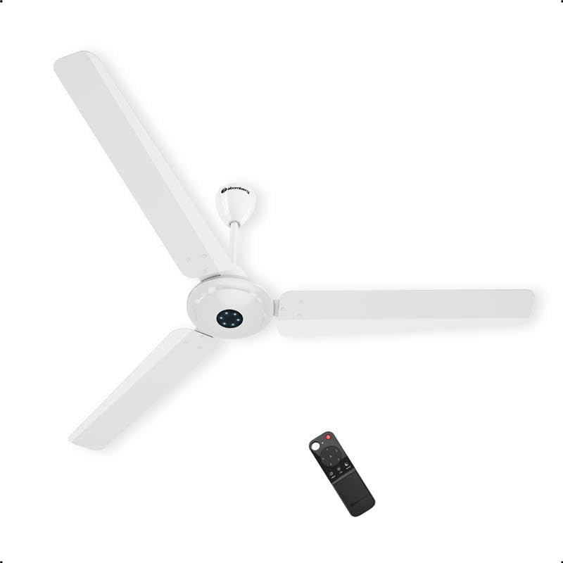 Atomberg Ikano 1400mm Gloss White, one of the best BLDC fans in India 2026 for large halls.