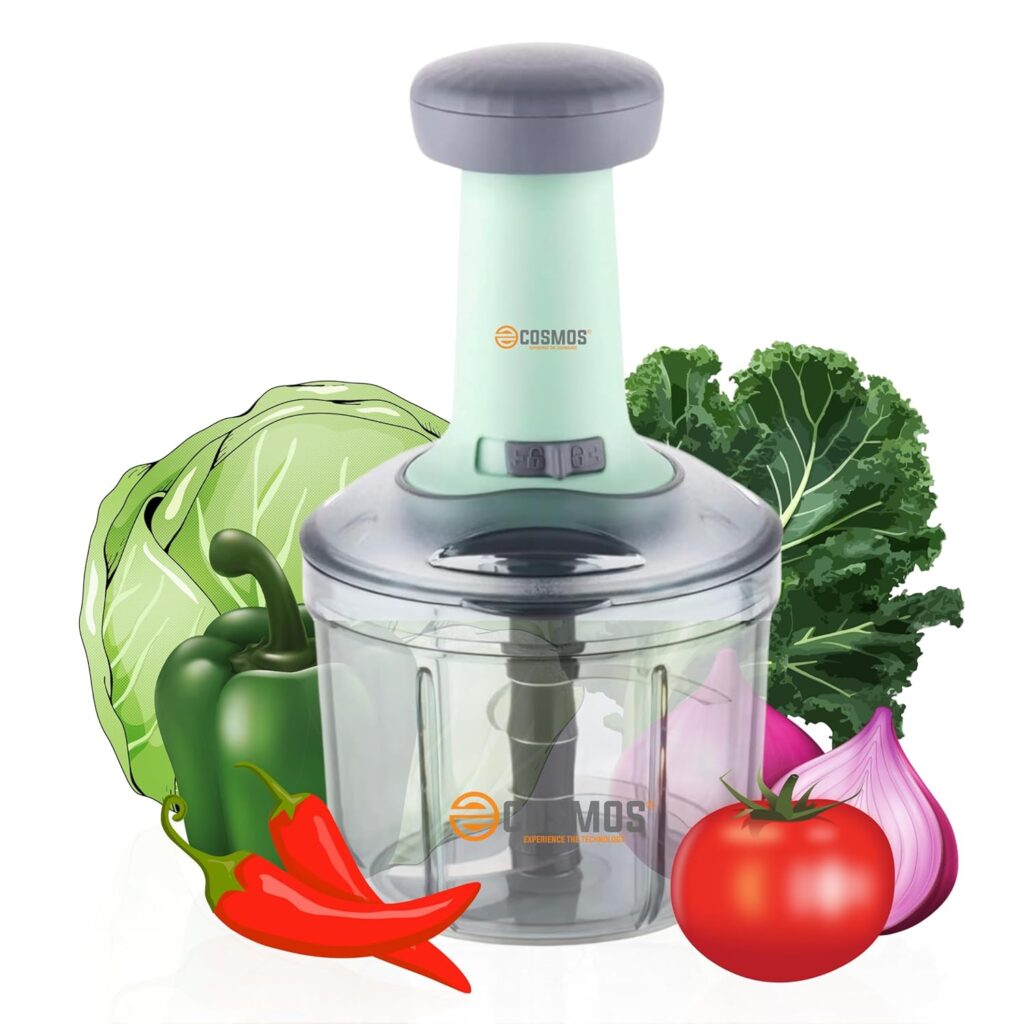 E-COSMOS 900ml manual hand press vegetable chopper