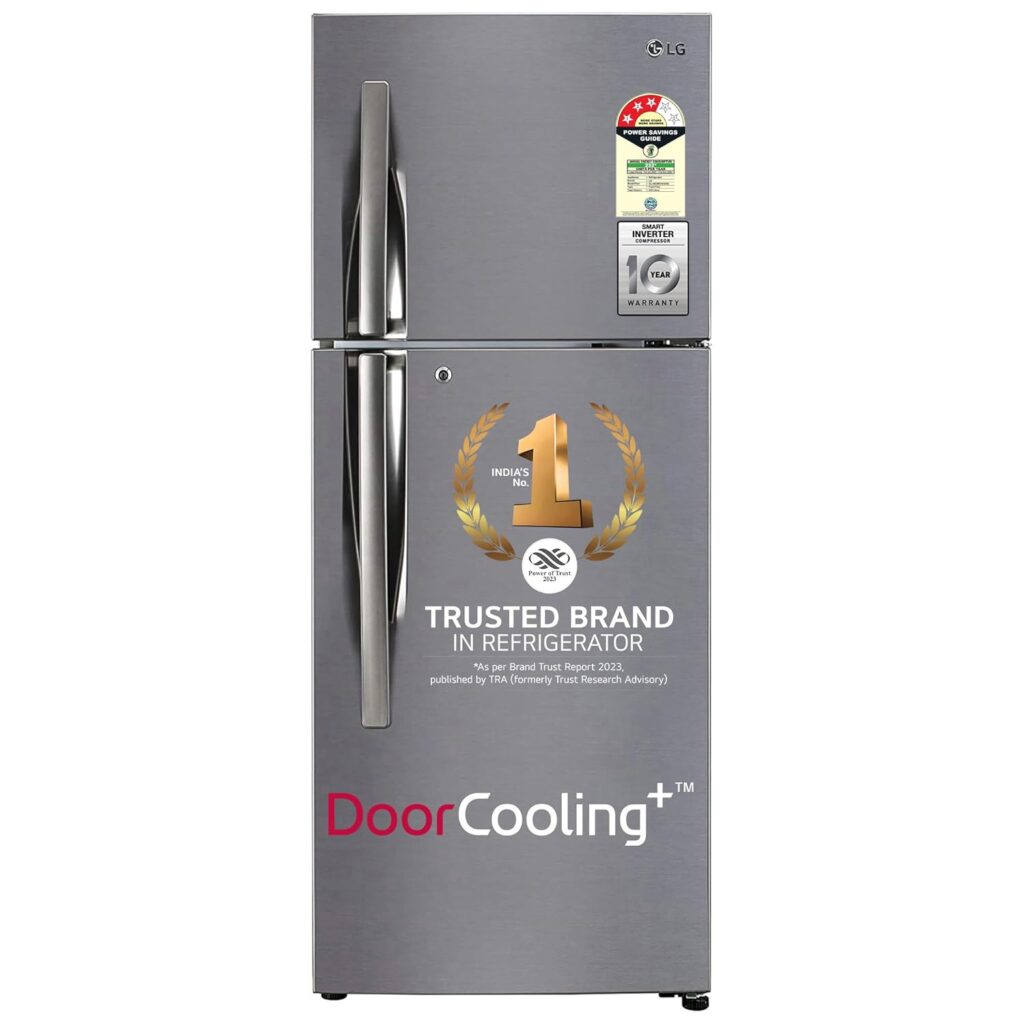 LG 242 L 3 Star Smart Inverter Frost-Free Refrigerator with Door Cooling+ tech.