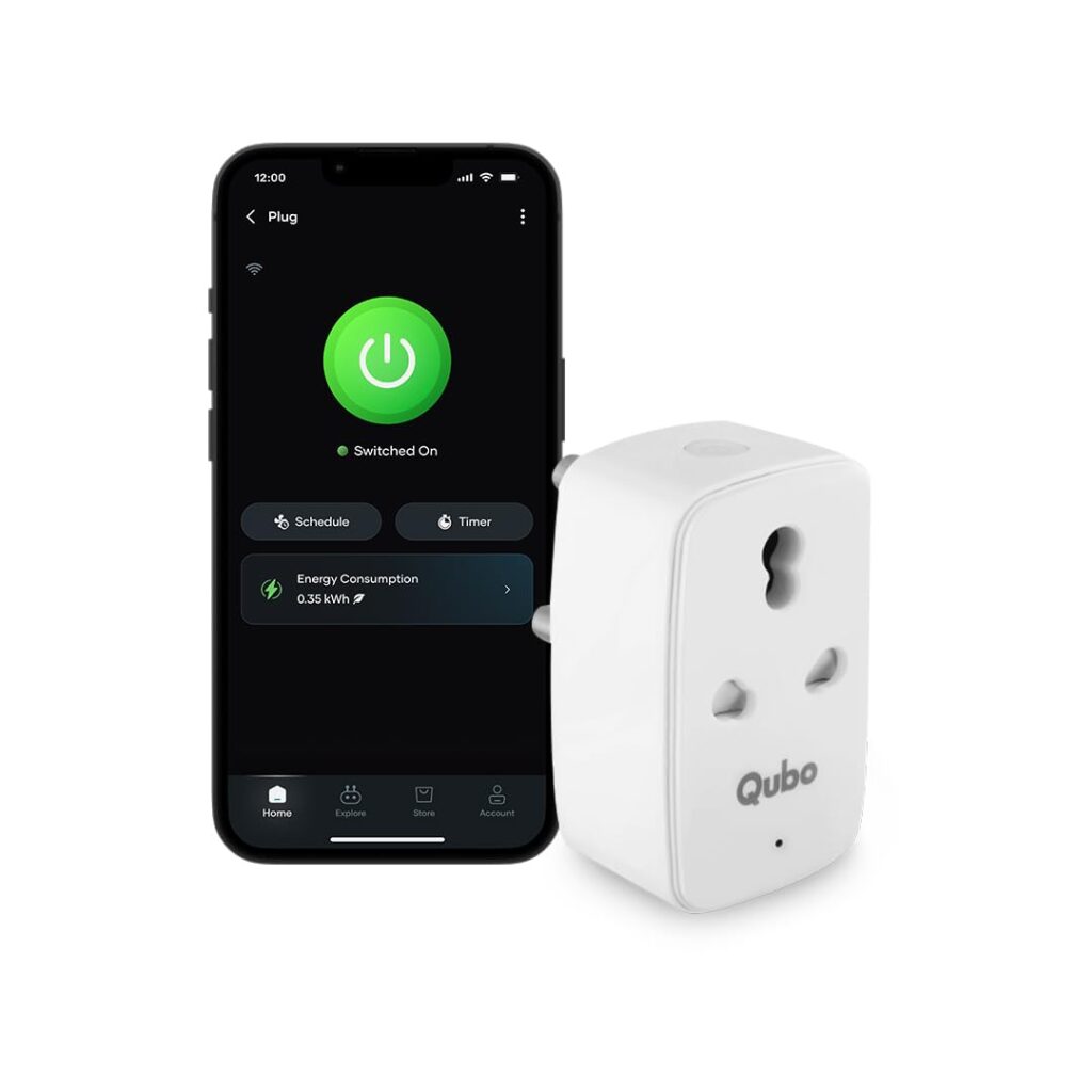 Qubo 16A WiFi smart plug for heavy appliances