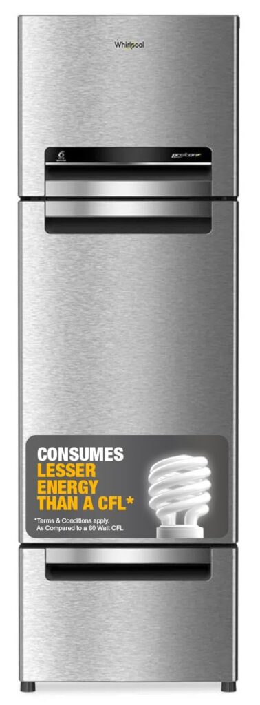 Whirlpool 235 L Frost Free Triple-Door Refrigerator with Zeolite Technology.