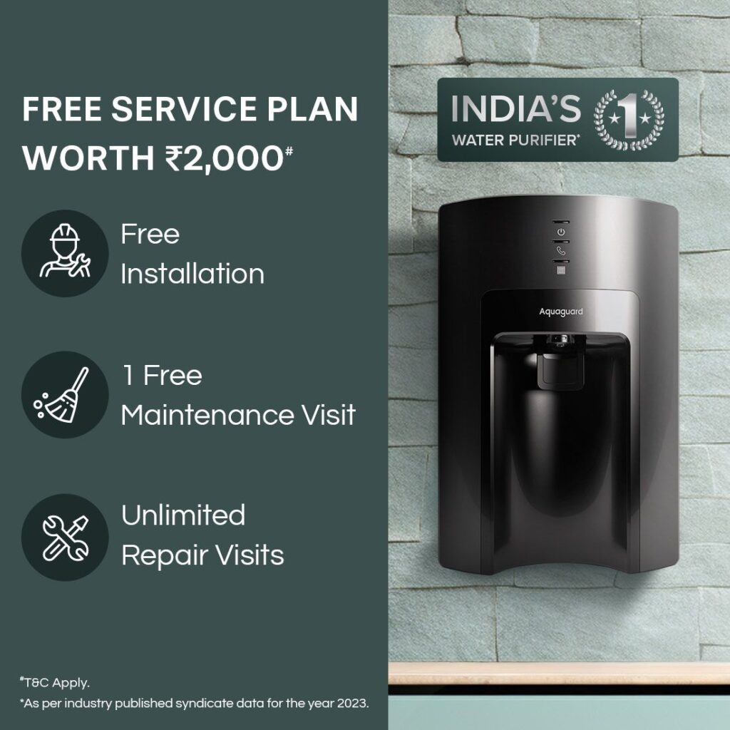 Aquaguard Crystal NXT UV UF water purifier white India 2026 municipal water