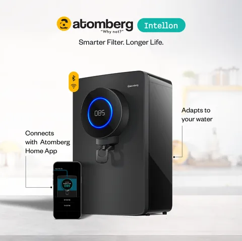 Atomberg Intellon adaptive water purifier black IoT India 2026