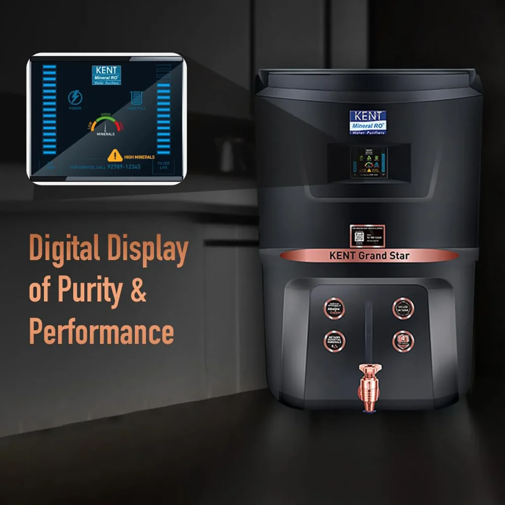 Kent Grand Star RO water purifier 9L white wall mount India 2026