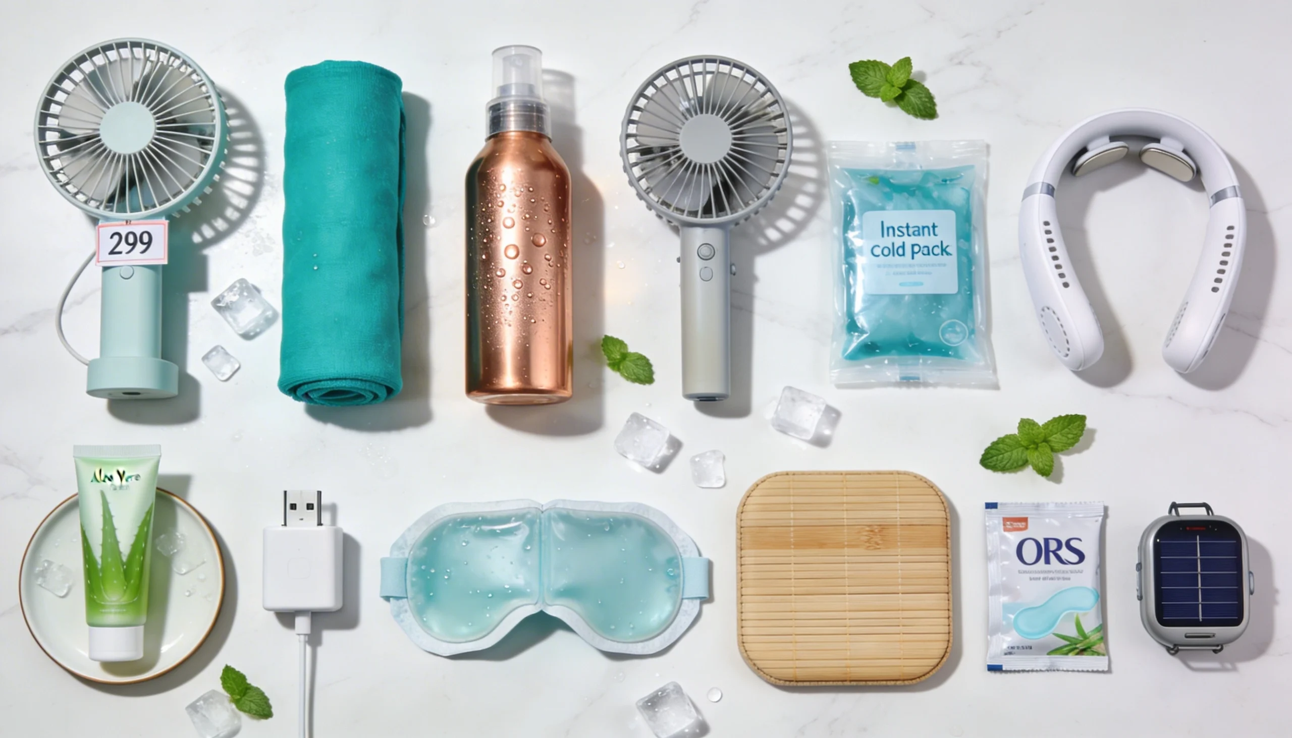 Summer gadgets India under 500 rupees 2026 — 12 best tested picks USB fan cooling towel neck fan mist fan honest review