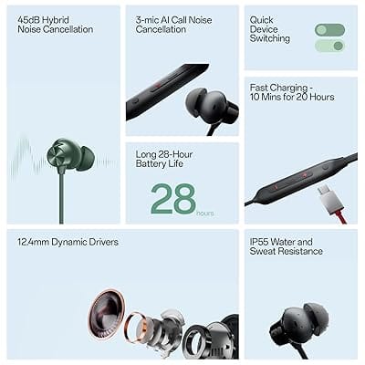 OnePlus Bullets Wireless Z2 neckband India 2026 12.4mm driver IP55 ENC mic 30 hour battery Rs 999 best sound quality honest review