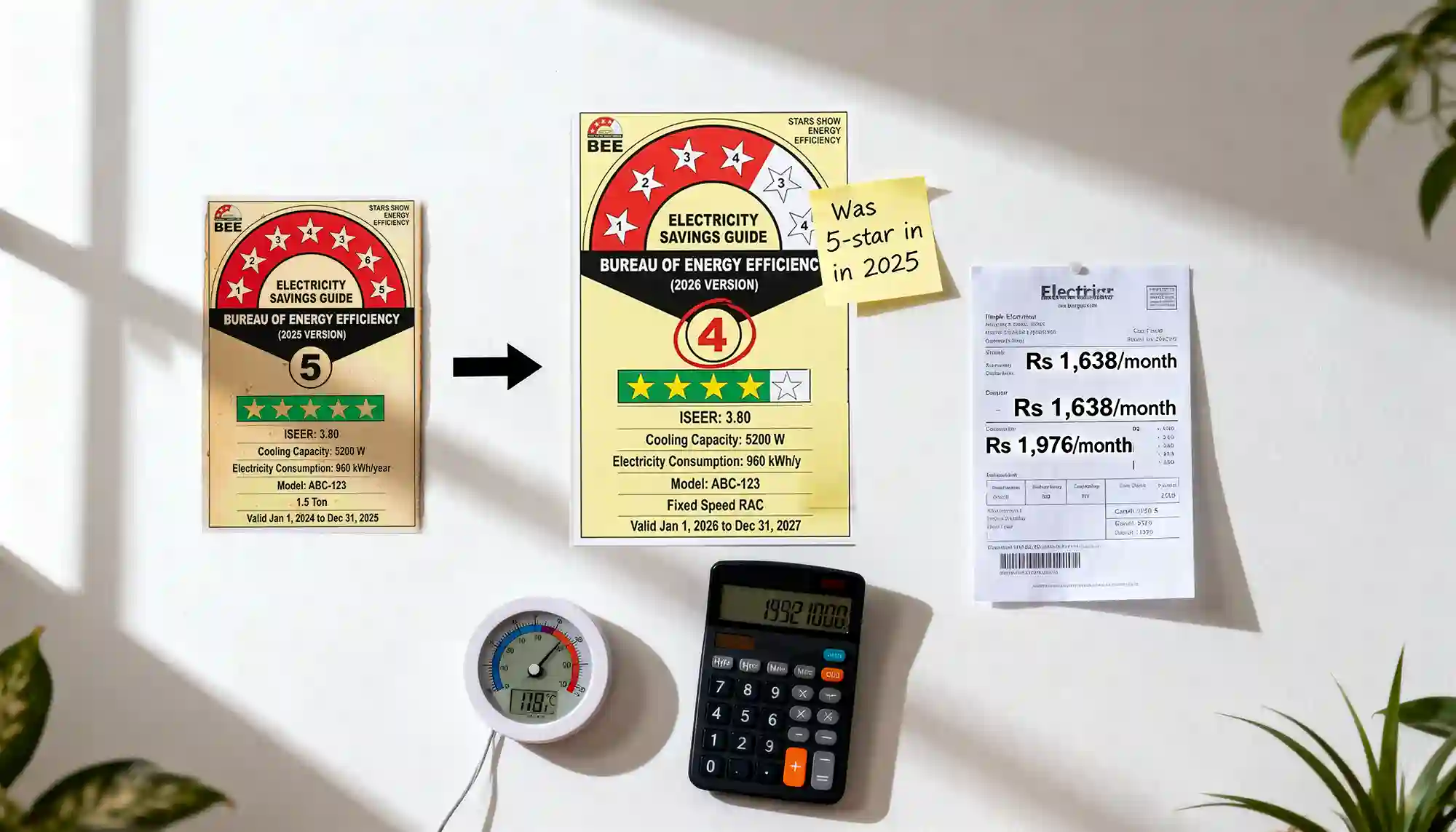 BEE Star Rating 2026: Your 5-Star AC Might Now Be 4-Star