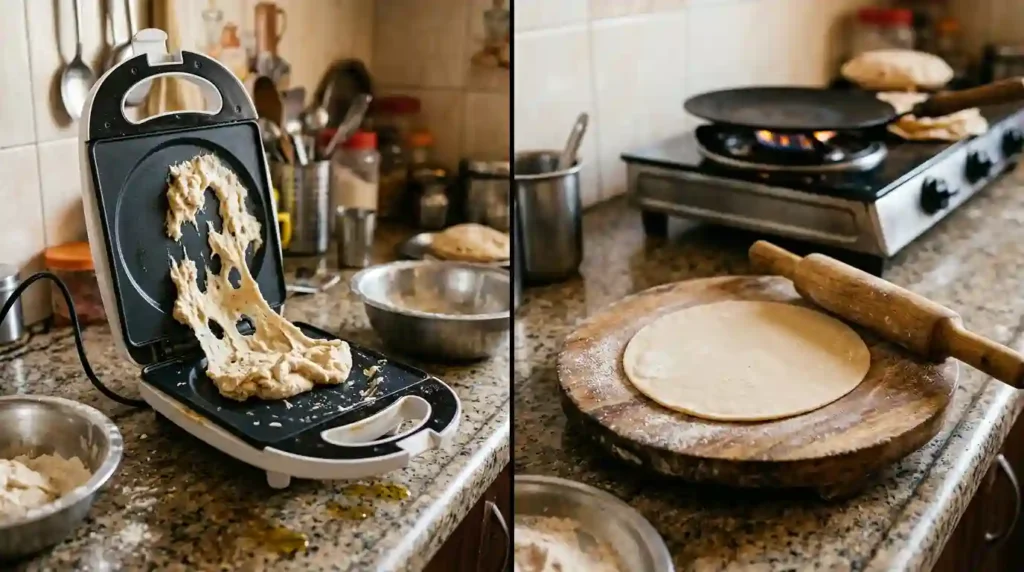 electrotsky and prestige electric roti maker reality vs traditional chakla belan